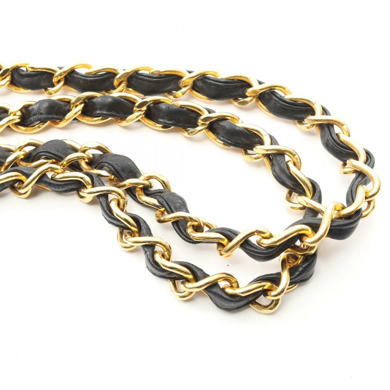 香奈兒 Jumbo Matelasse 34 單翻蓋鏈條肩背包，羊皮材質，黑色，二手，金色五金-9