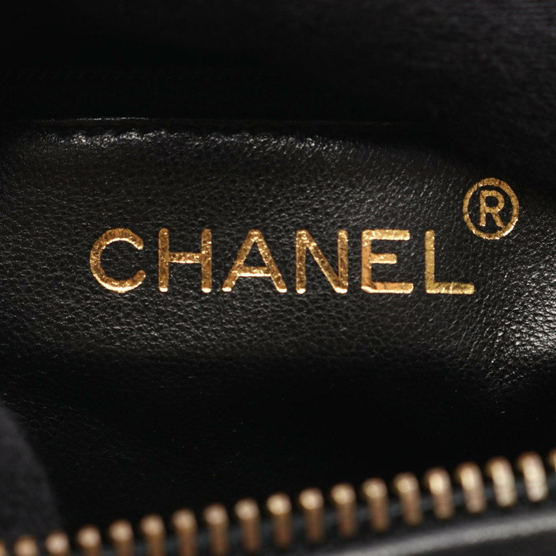 香奈兒 (CHANEL) Matelasse 鏈條斜挎包，流蘇羊皮，黑色，二手，金色五金-3