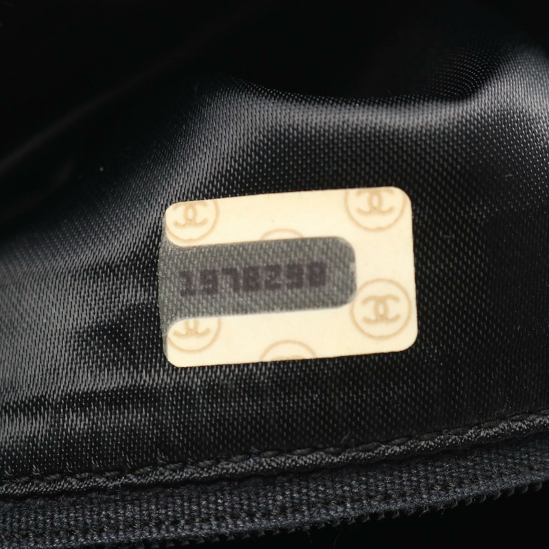 香奈兒 (CHANEL) Matelasse 鏈條斜挎包，流蘇羊皮，黑色，二手，金色五金-4