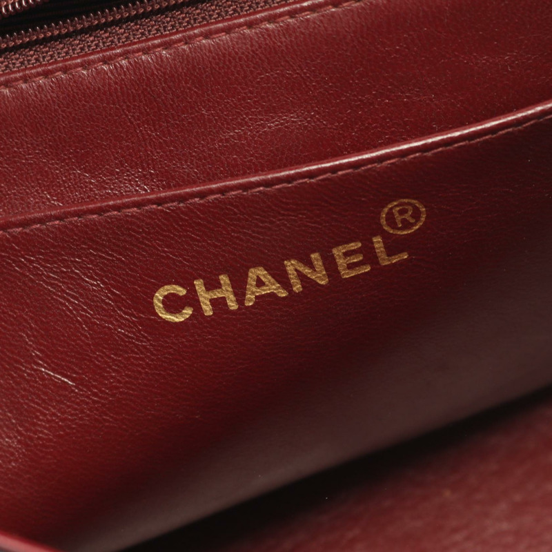 香奈兒 (CHANEL) 絎縫 Diana 翻蓋鏈條斜挎包,羊皮材質,黑色,二手,金色五金-3