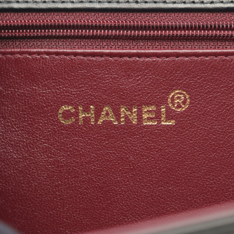香奈兒 (CHANEL) Matelasse 全翻蓋鏈條單肩背包 A03568 羊皮黑 二手 金色五金-3