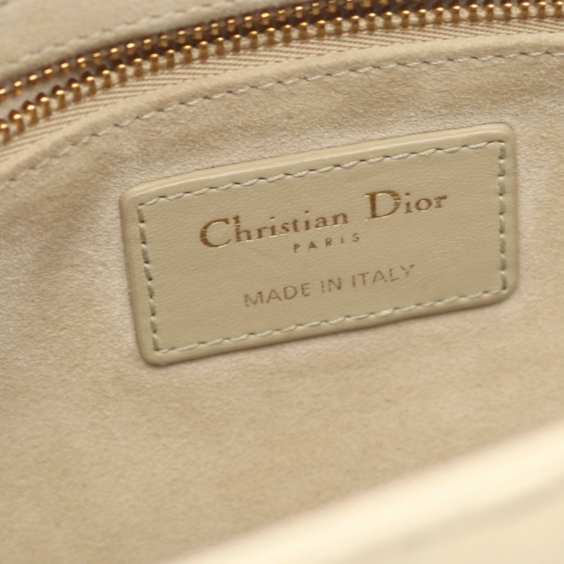 Christian Dior LADY DIOR Cannage 斜背包 M05650NGE 皮革 米色 二手-3