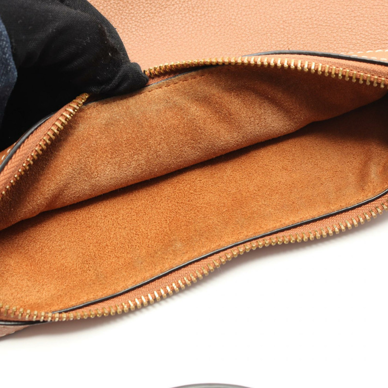 CELINE 中型 Heloise Cuir 飾邊露肩包 114713FLH.04LU 棕色皮革-6