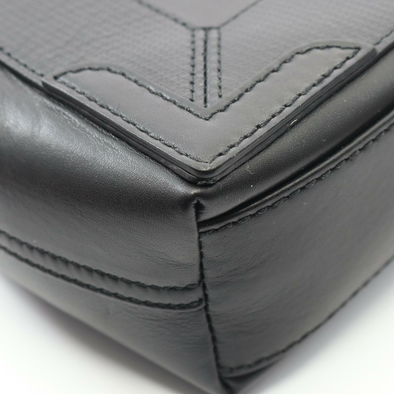 BALENCIAGA 海軍藍 Cabas XS 單肩斜背手提包，黑色皮革，二手-4