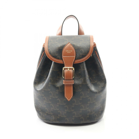 CELINE Mini Falco 雙肩包 Triomphe Rucksack 197662CAS.04LU 帆布皮革 黑色