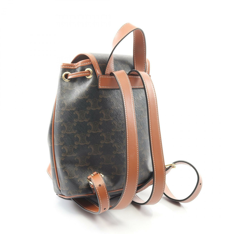 CELINE Mini Falco 雙肩包 Triomphe Rucksack 197662CAS.04LU 帆布皮革 黑色-1