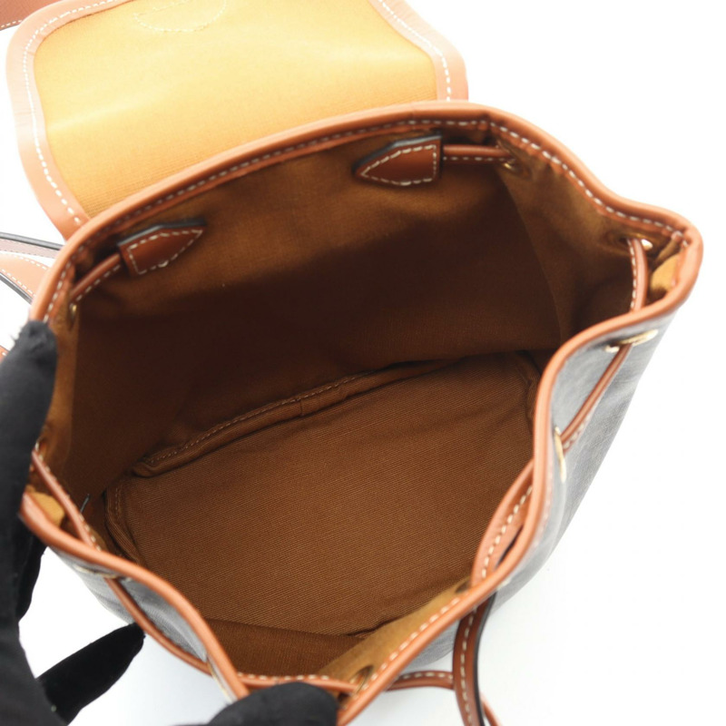 CELINE Mini Falco 雙肩包 Triomphe Rucksack 197662CAS.04LU 帆布皮革 黑色-2