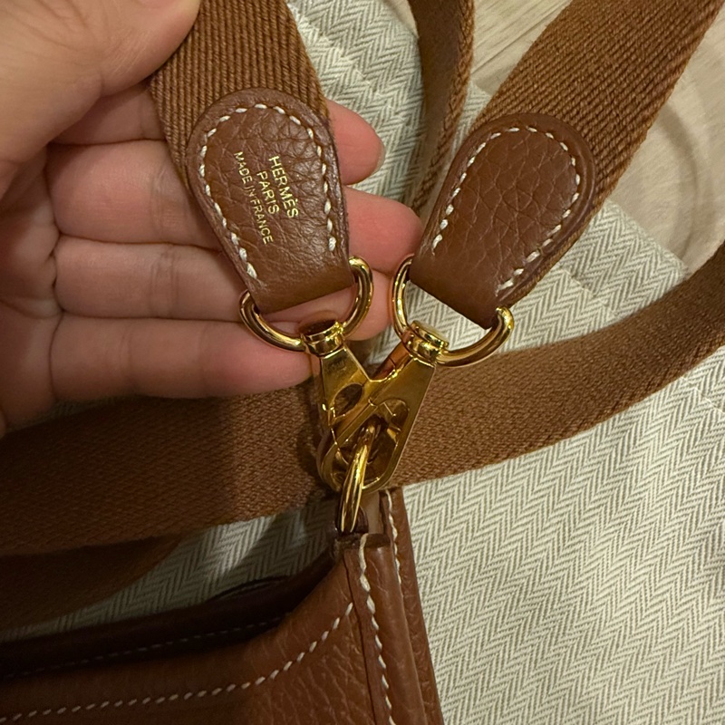 Hermes mini evelyne 金棕色-7