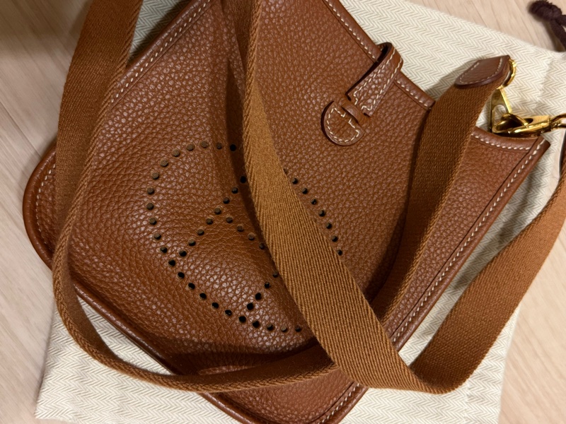 Hermes mini evelyne 金棕色-18