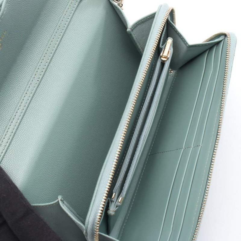 香奈兒 (CHANEL) Matelasse 鏈條斜挎單肩包，小牛皮材質，綠色，二手，金色五金-2