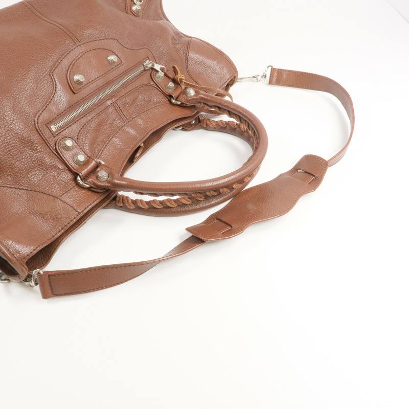 BALENCIAGA 羊皮皮革Giant Part Time手挽肩背兩用袋-4