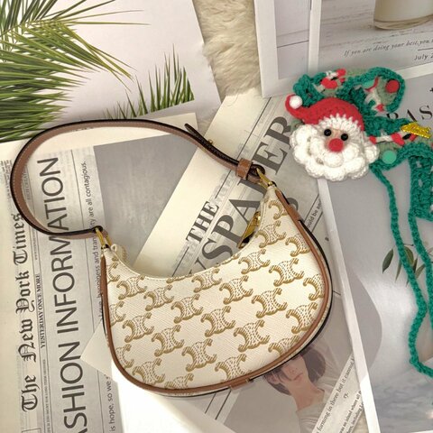 Celine AVA mini 白色老花腋下包