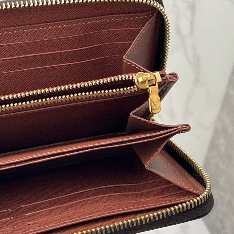 💗香緹國際精品💗 695 老花拉鏈長夾 晶片款-7