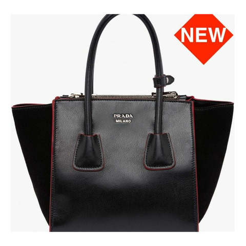 PRADA 黑色真皮手提包/肩背包