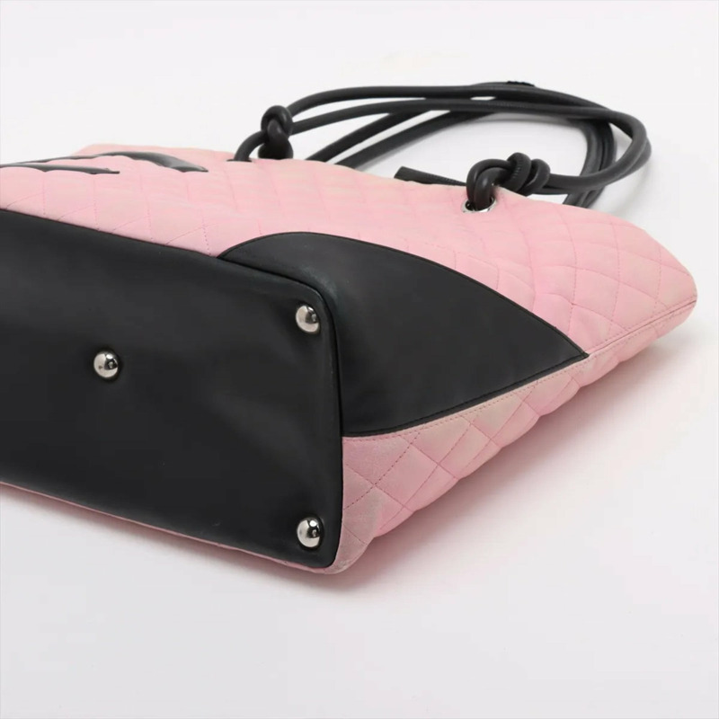 香奈兒 Cambon 系列羊皮手提包/單肩包/手提包 粉紅色 女士-2