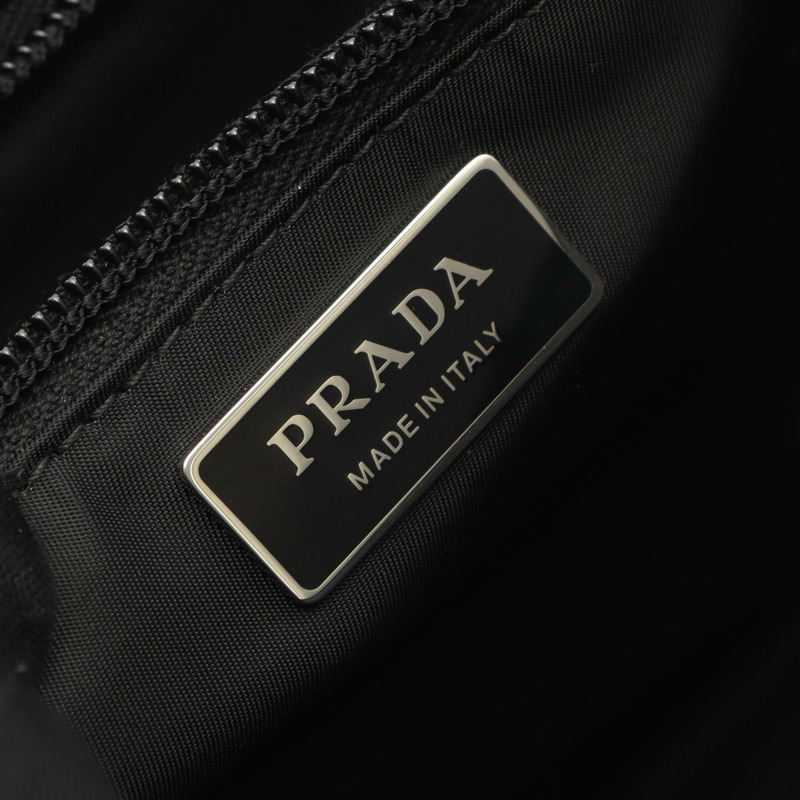 PRADA Re-Nylon 大號加墊肩斜背包 1BD256 尼龍皮革 黑色-3