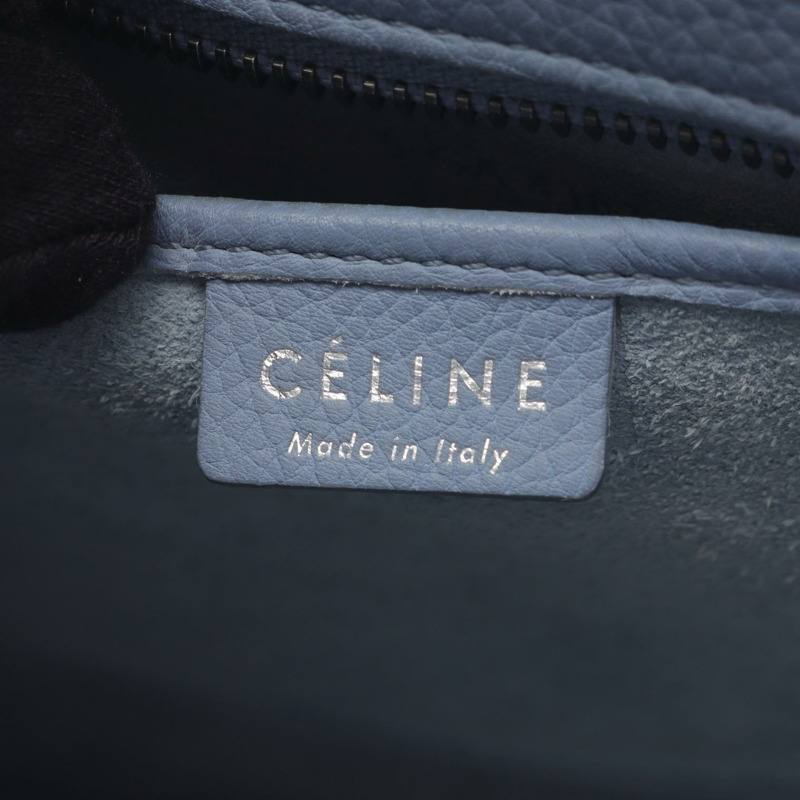 CELINE Luggage Nano Shopper 單肩斜背手提包，皮革材質，藍色，二手女款-3