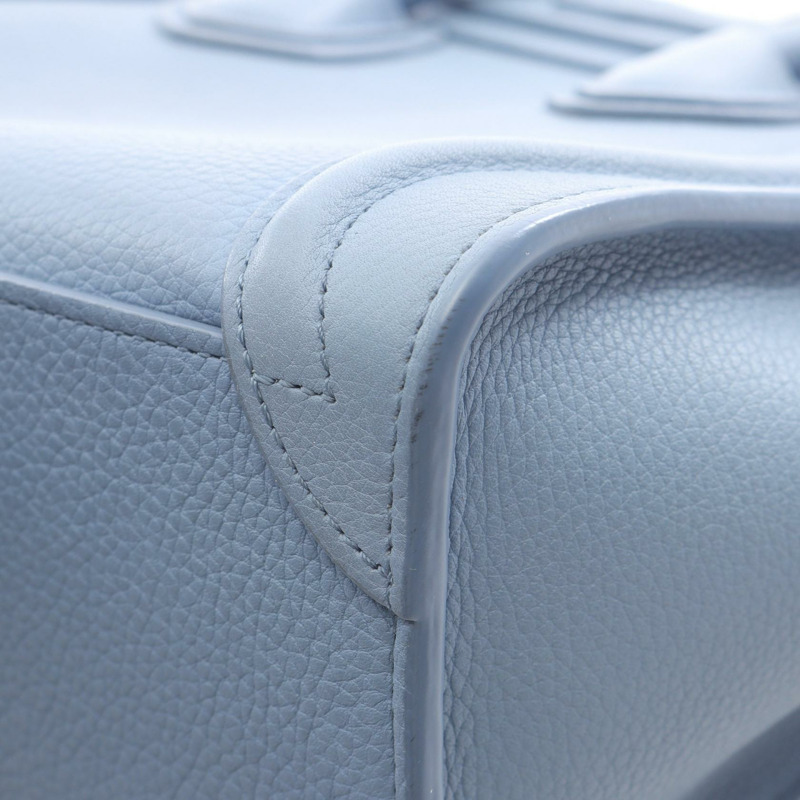 CELINE Luggage Nano Shopper 單肩斜背手提包，皮革材質，藍色，二手女款-6