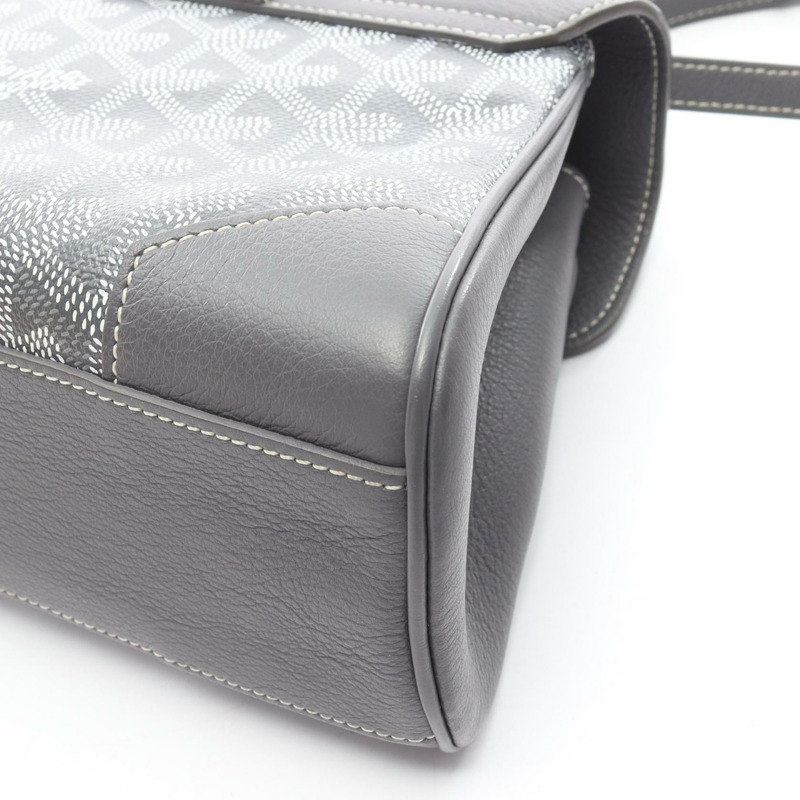 GOYARD Saigon Mini 斜背包 SAIGONMINTY51CL51P 帆布皮革 灰色 二手-6