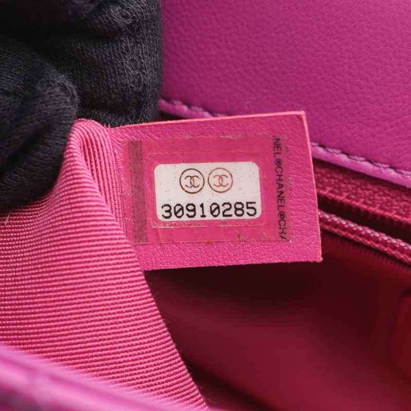 香奈兒 (CHANEL) 絎縫斜背包 AS2314 羊皮紫色二手女士金扣-4