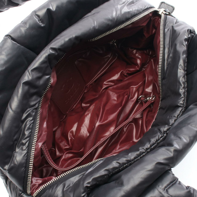 香奈兒 Cococoon 手提包 A48619 尼龍皮革 黑色 二手 女士 SHW-2