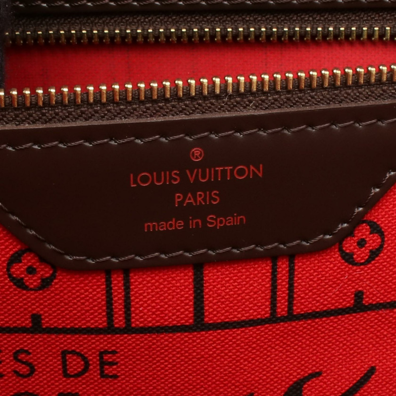 路易威登 Neverfull MM 單肩手提包 N51107 Damier Ebene 帆布 二手 LV-3