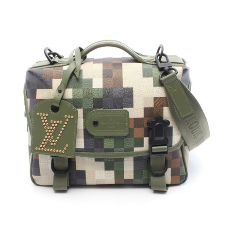 路易威登 Trail Messenger 單肩包 M24449 帆布皮革 Damoflage 二手