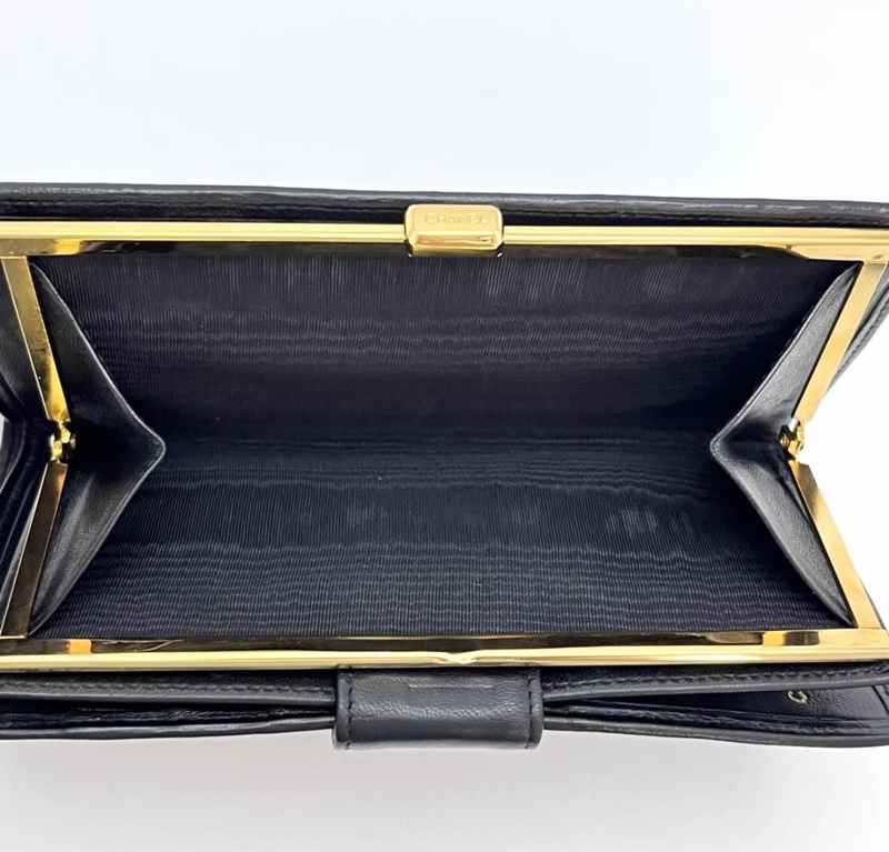 CHANEL黑金中古外縫線長款錢包 17.5*10*2 98新配件保卡塵袋-1