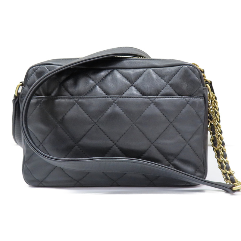 黑色 菱格紋羊皮 肩背包 金扣【CHANEL 香奈兒】 AS2923-1