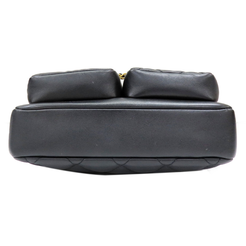 黑色 菱格紋羊皮 肩背包 金扣【CHANEL 香奈兒】 AS2923-3