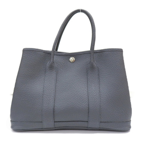 石板灰 Negonda牛皮 Garden Party 30 手提包 銀扣 □R刻【HERMES 愛馬仕】