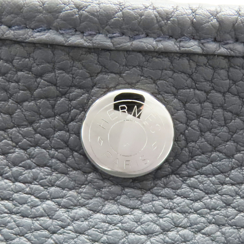 石板灰 Negonda牛皮 Garden Party 30 手提包 銀扣 □R刻【HERMES 愛馬仕】-7