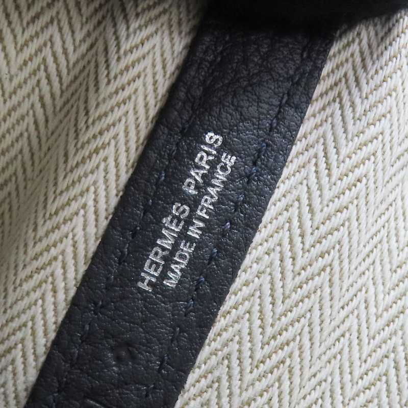 石板灰 Negonda牛皮 Garden Party 30 手提包 銀扣 □R刻【HERMES 愛馬仕】-8