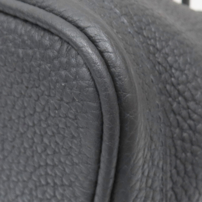 石板灰 Negonda牛皮 Garden Party 30 手提包 銀扣 □R刻【HERMES 愛馬仕】-12