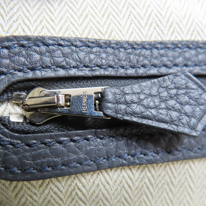 石板灰 Negonda牛皮 Garden Party 30 手提包 銀扣 □R刻【HERMES 愛馬仕】-15