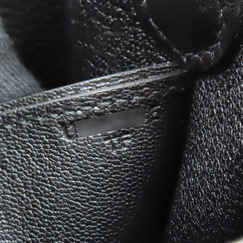 黑色 Evercolor牛皮 Mini Roulis 肩背包 銀扣 U刻【HERMES 愛馬仕】-6