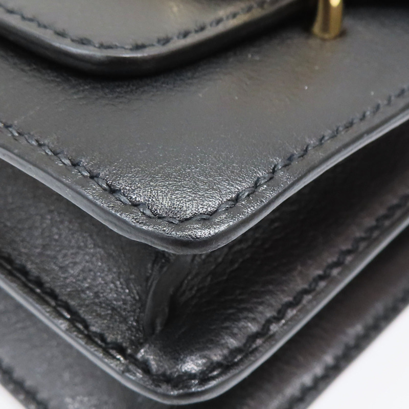 黑色 Evercolor牛皮 Mini Roulis 肩背包 銀扣 U刻【HERMES 愛馬仕】-9