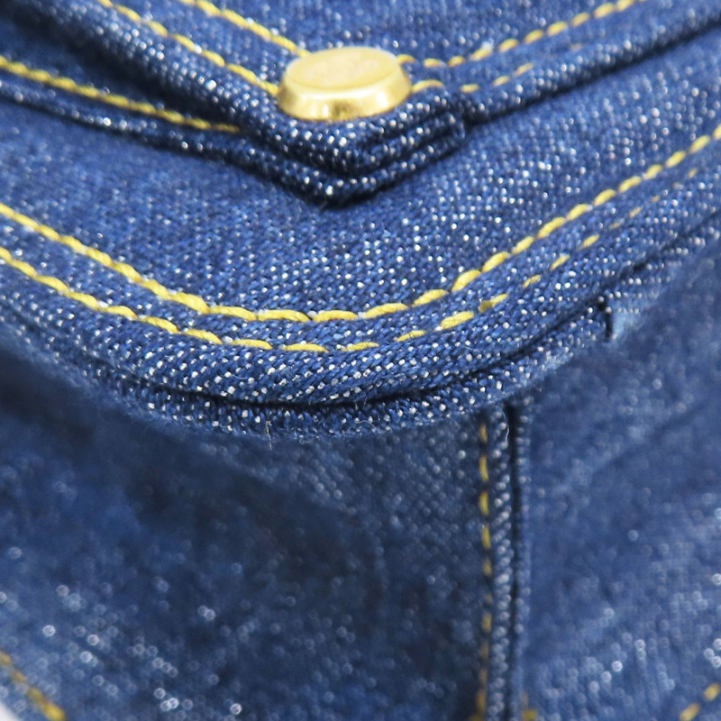 藍色 丹寧布 鍊帶 肩背包 金扣【CHANEL 香奈兒】 AS4051-11