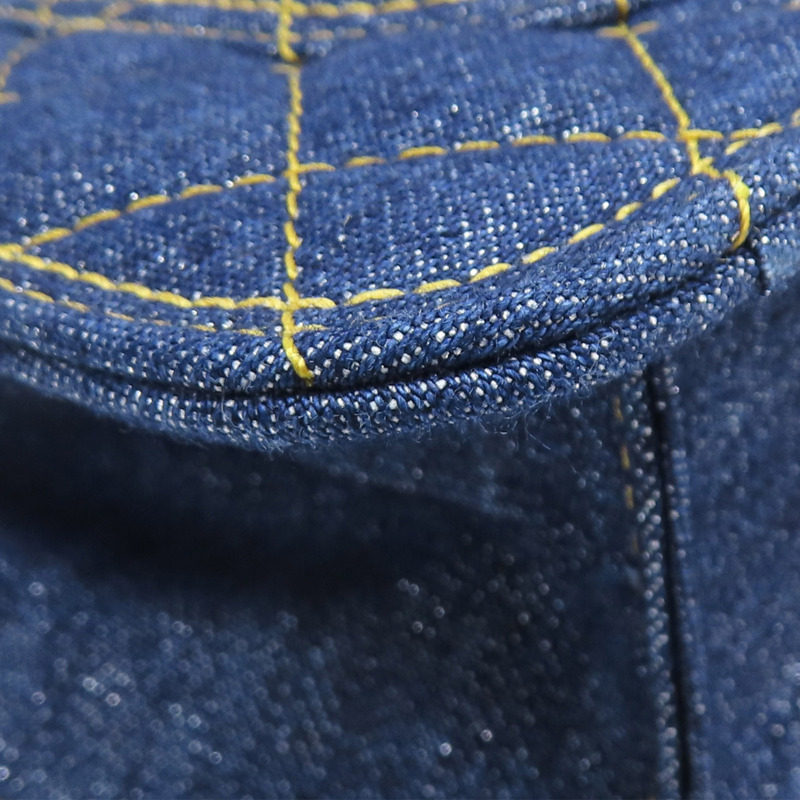 藍色 丹寧布 鍊帶 肩背包 金扣【CHANEL 香奈兒】 AS4051-13