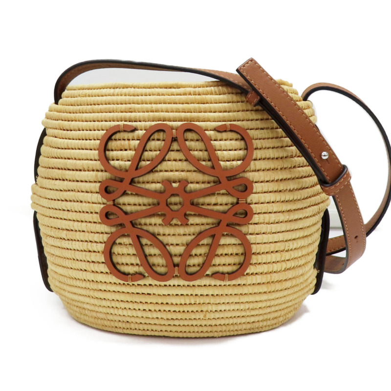 米色 草編 Beehive Basket 肩背包【LOEWE 羅威】-0