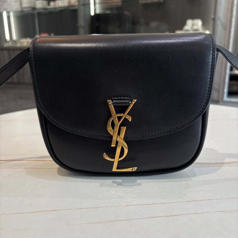 *SHIHNA名牌精品* YSL KAIA 小款滑面牛皮馬鞍包-0
