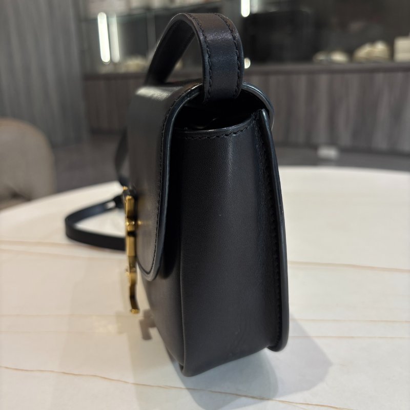 *SHIHNA名牌精品* YSL KAIA 小款滑面牛皮馬鞍包-4