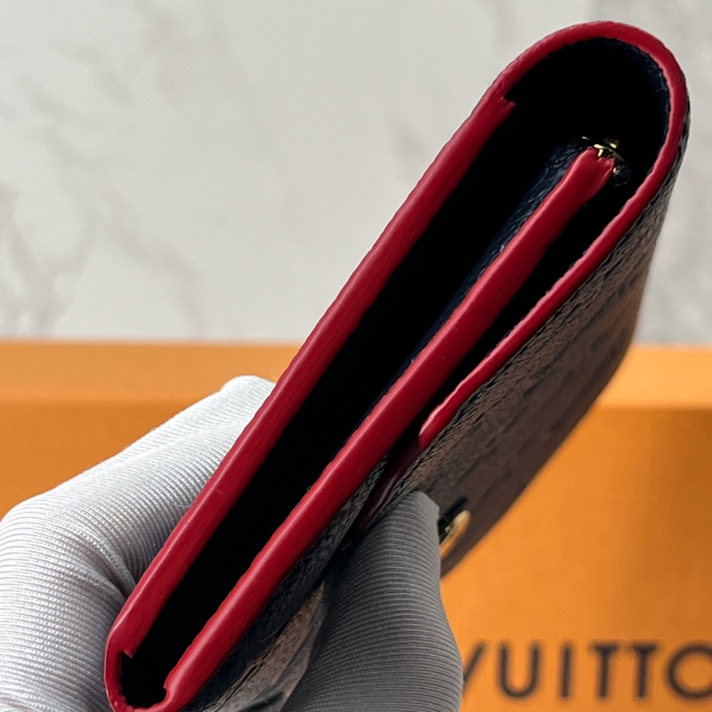 💗香緹國際精品💗 672 EMILIE 海軍藍壓紋長夾 晶片款-5