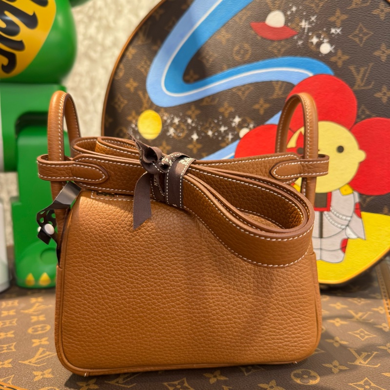 HERMES MIN LINDY金棕金釦/U-3