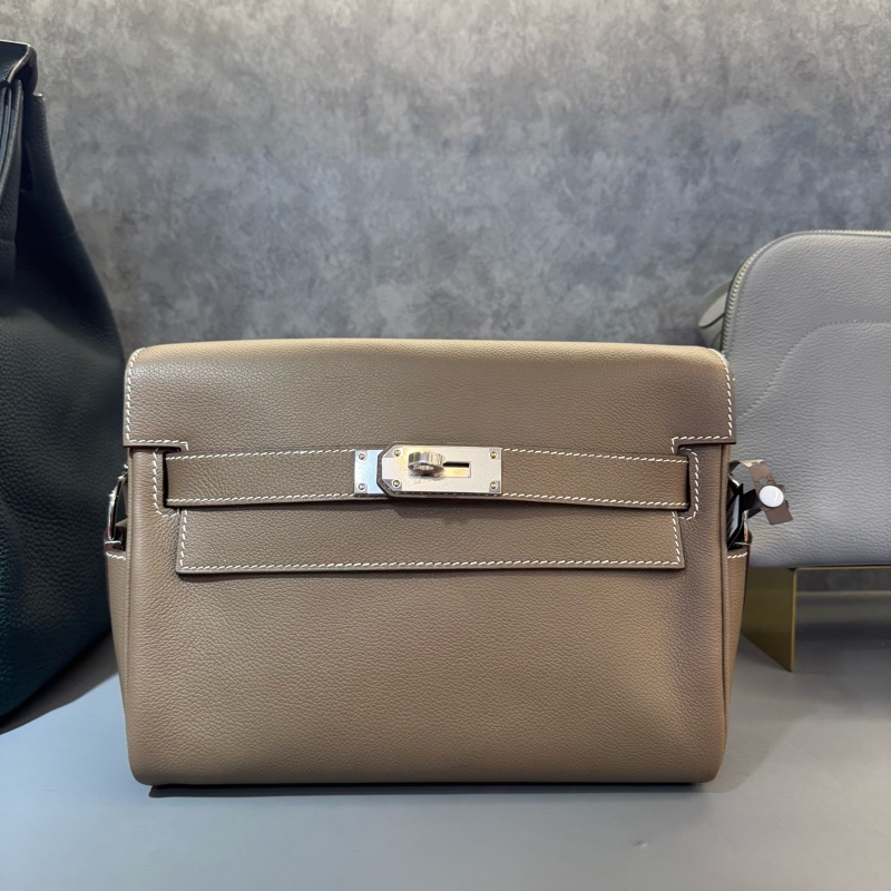 HERMES象灰白車線KELLY MESSENGER/K-0