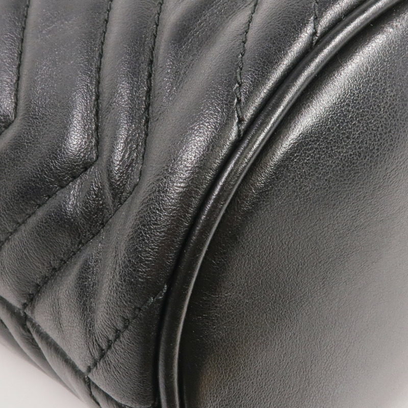 GUCCI 牛皮皮革GG Marmont Mini Bucket金扣鏈帶肩背袋-6