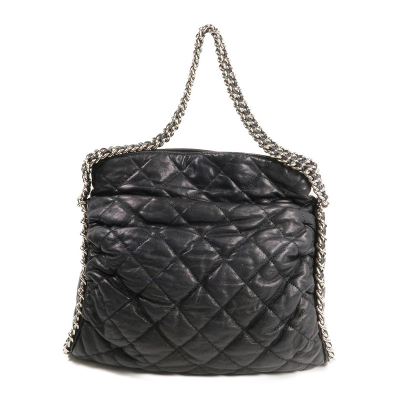 CHANEL 牛皮皮革Shoulder Bag銀扣鏈帶肩背袋-1