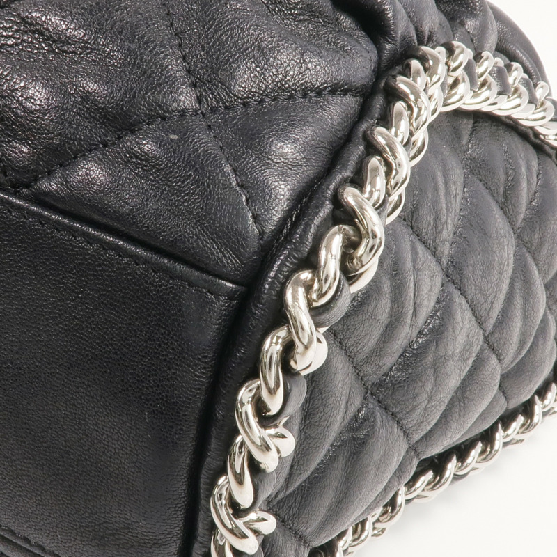 CHANEL 牛皮皮革Shoulder Bag銀扣鏈帶肩背袋-7