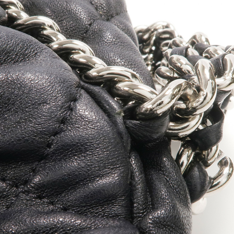 CHANEL 牛皮皮革Shoulder Bag銀扣鏈帶肩背袋-17