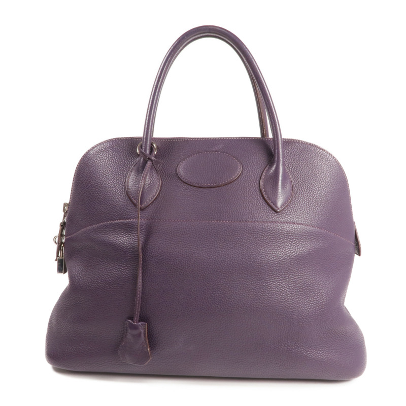 HERMES Clemence皮革Bolide 37手挽袋Raisin-0